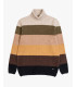Multicolor striped turtleneck sweater in wool blend