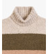 Multicolor striped turtleneck sweater in wool blend