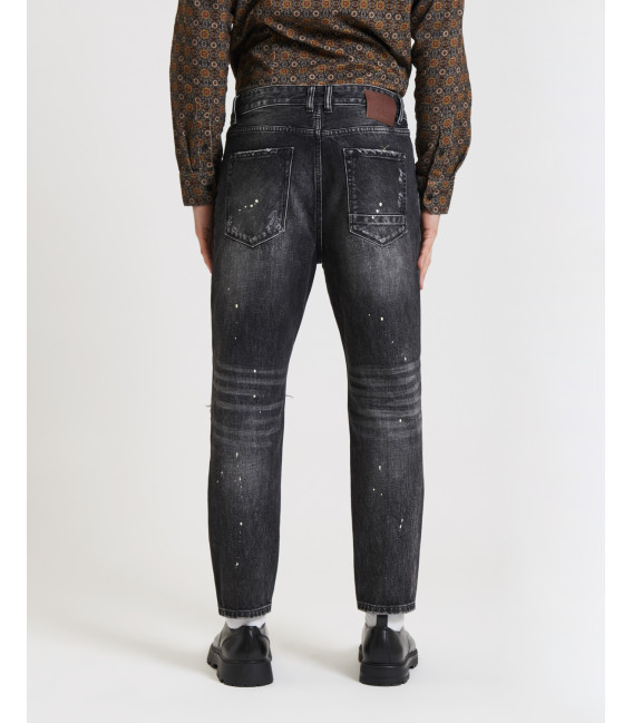 Jeans MIKE carrot cropped fit rip & repair