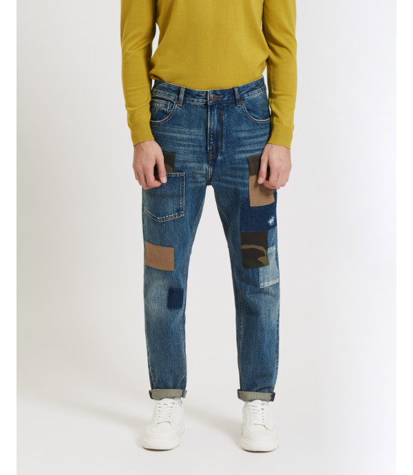 Jeans GRANT carrot fit con patch
