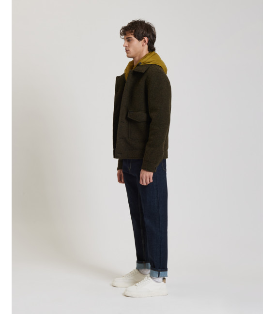 Jacket with detachable vest and hood