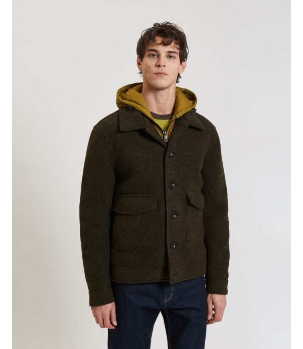 Jacket with detachable vest and hood