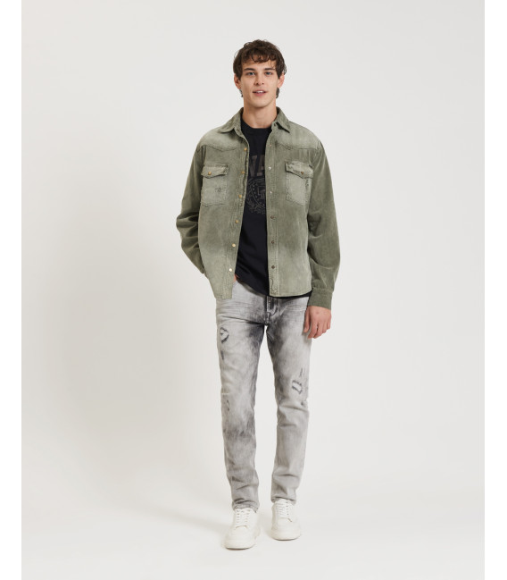 Washed corduroy shirt