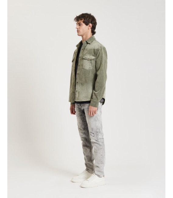 Washed corduroy shirt