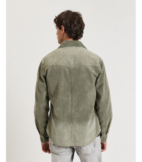 Washed corduroy shirt
