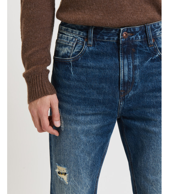 Jeans MIKE carrot cropped jeans con strappi e riparazioni