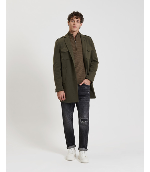 Jeans GRANT carrot fit neri con toppa