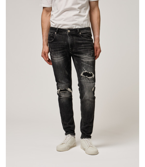 Jeans KEVIN skinny fit rip&repair slavato