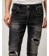 Jeans KEVIN skinny fit rip&repair slavato