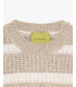 Maglia girocollo a righe in misto lana