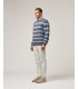 Maglia girocollo a righe in misto lana