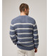 Maglia girocollo a righe in misto lana