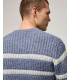 Maglia girocollo a righe in misto lana