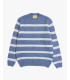 Maglia girocollo a righe in misto lana