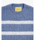 Maglia girocollo a righe in misto lana