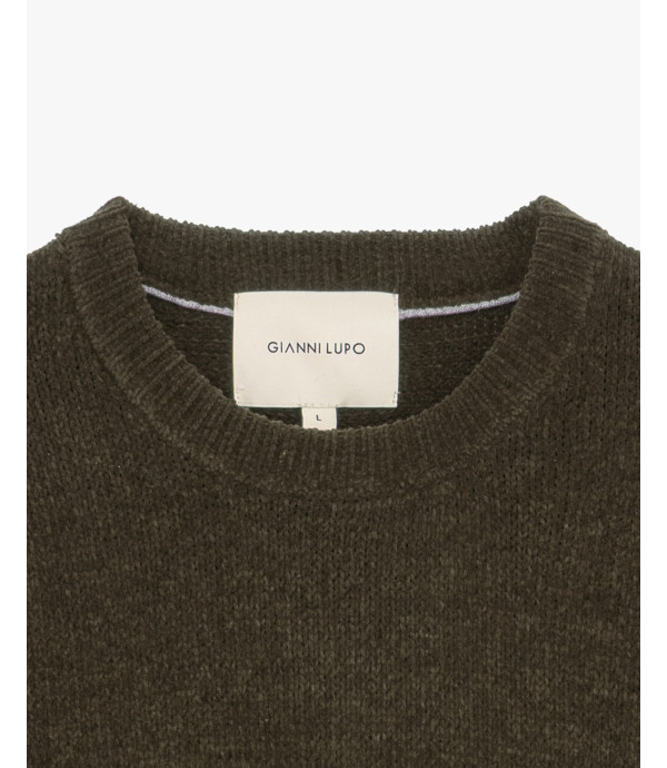 Maglione girocollo in ciniglia
