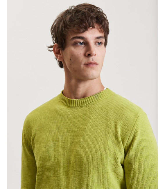 Chenille crewneck sweater