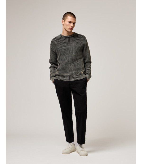 Maglia in cotone a costa inglese