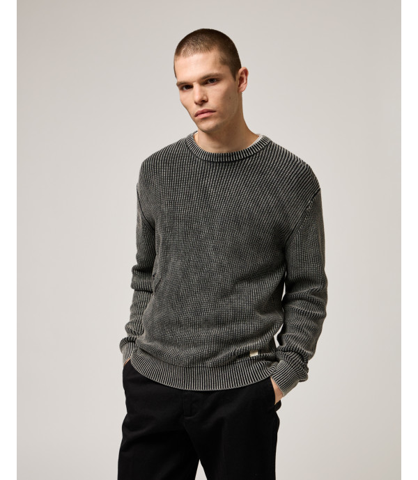Maglia in cotone a costa inglese