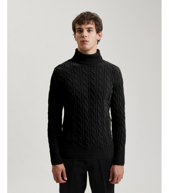Chenille turtleneck sweater