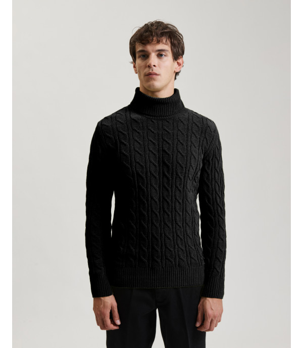 Chenille turtleneck sweater