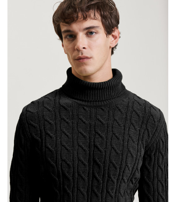 Chenille turtleneck sweater