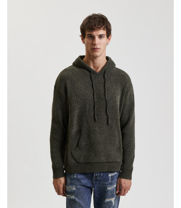 Chenille hooded sweatshirt
