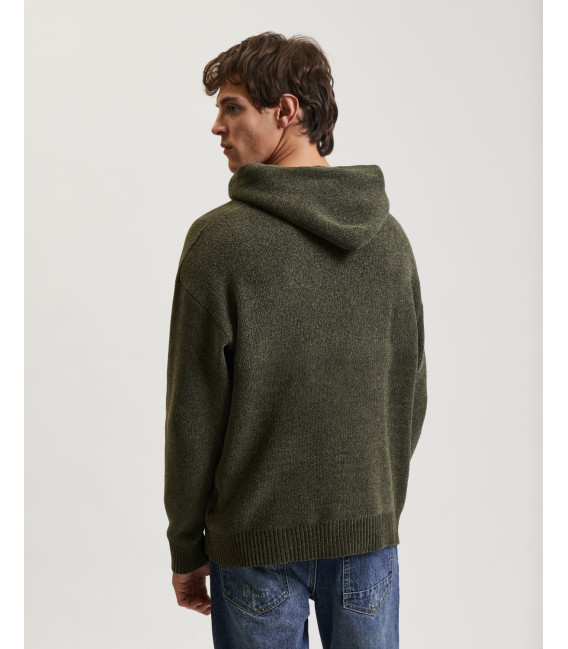 Chenille hooded sweatshirt