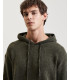Chenille hooded sweatshirt