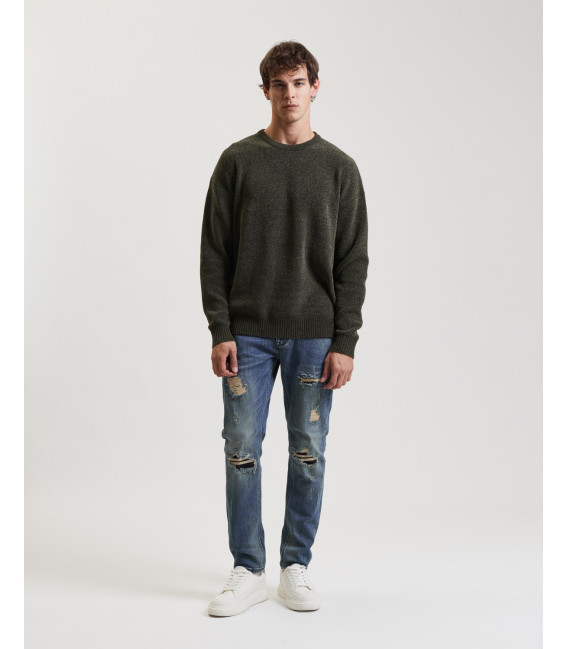 Maglione girocollo in ciniglia