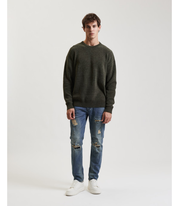 Maglione girocollo in ciniglia
