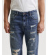 Jeans MIKE carrot cropped fit con strappi evidenti