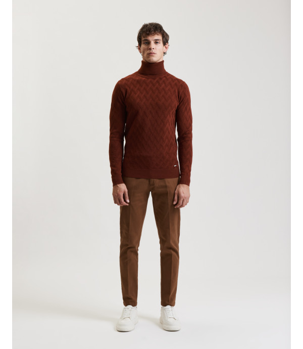 Turtleneck sweater with textured knit.
