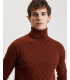 Turtleneck sweater with textured knit.
