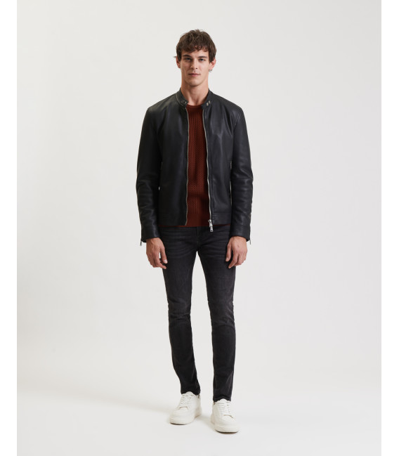 Cable-knit crew-neck sweater