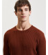 Cable-knit crew-neck sweater