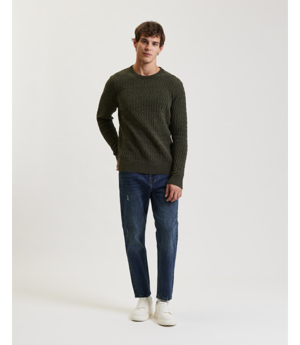 Jeans MIKE carrot cropped fit con graffi