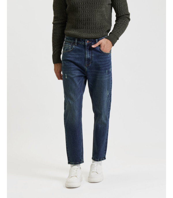 Jeans MIKE carrot cropped fit con graffi