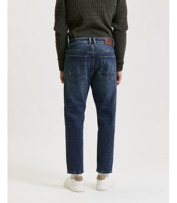 Jeans MIKE carrot cropped fit con graffi