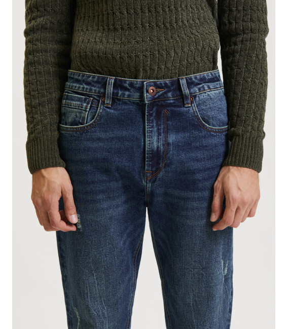 Jeans MIKE carrot cropped fit con graffi