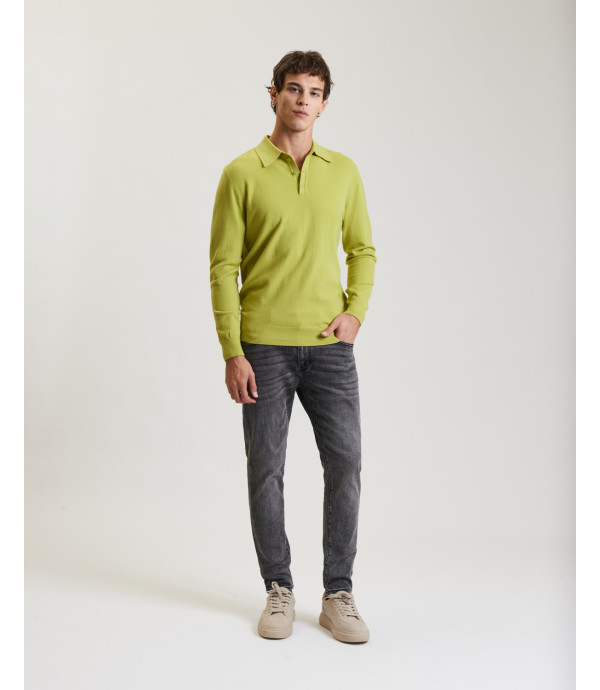 Knit polo shirt