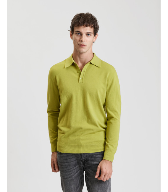 Knit polo shirt