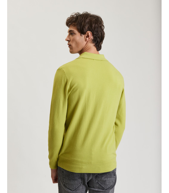 Knit polo shirt
