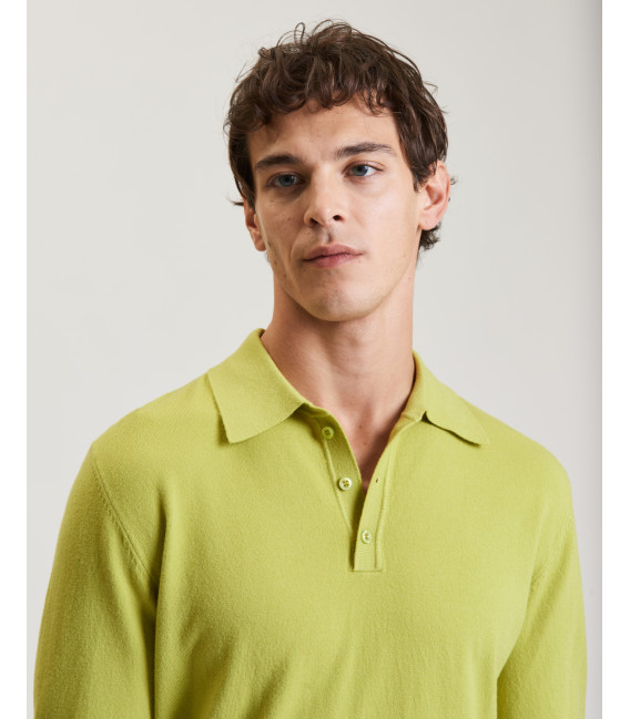 Knit polo shirt