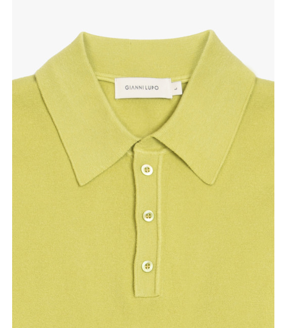Knit polo shirt