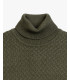 Maglione collo alto in maglia lavorata