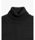 Maglione collo alto in maglia lavorata