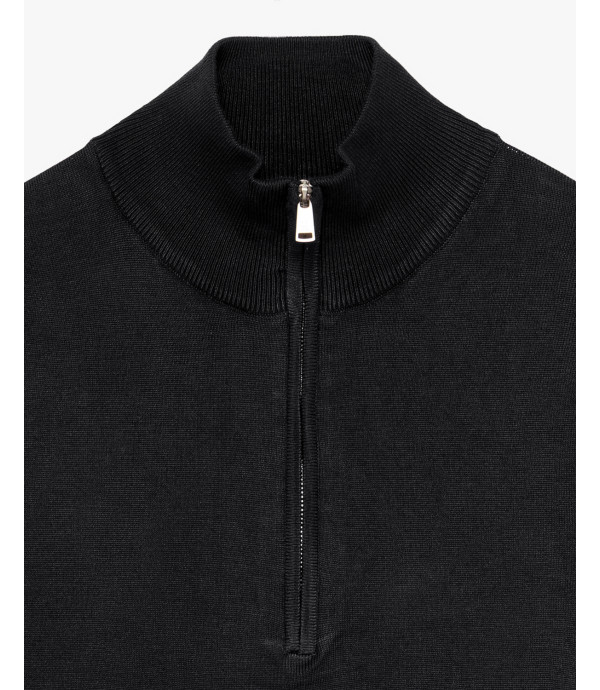Maglia con collo zip a imbuto