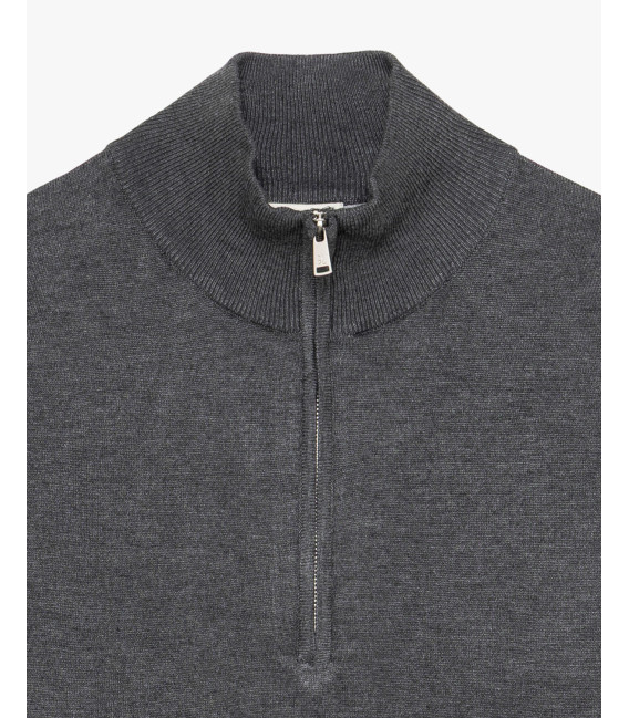 Maglia con collo zip a imbuto