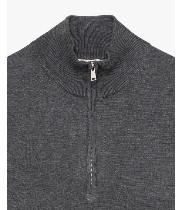 Maglia con collo zip a imbuto